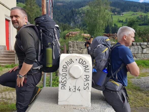 Start am Grenzstein in Winnebach