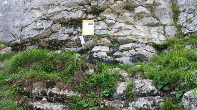Einstieg zum Klettersteig