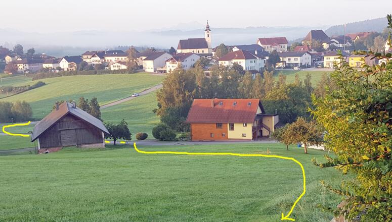 Ein Blick auf Neukirchen an der Vöckla