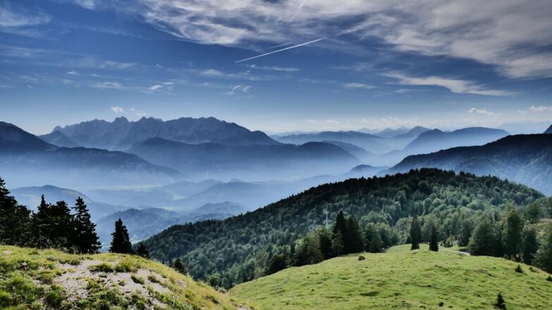 Blick vom Großen Brünnberg Richtung Kaisergebirge
