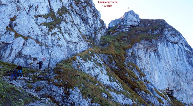 versicherter Abstieg von der Himmelspforte ~1735m