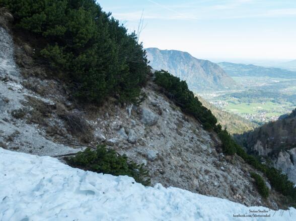 Ausgang von der Rinne auf den Steig