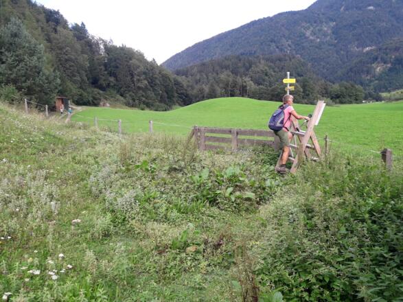 Zaunüberstieg zum Höhenweg Schwoich