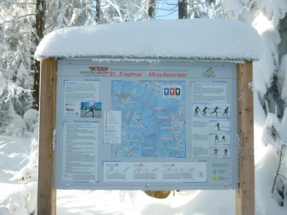 Tafel des NordicaktivZentrums St. Englmar-Hirschenstein