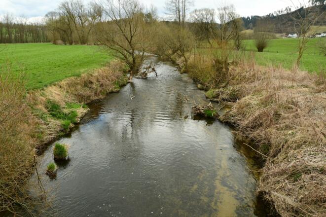 Wir queren die Feldaist kurz vor Hohensteg