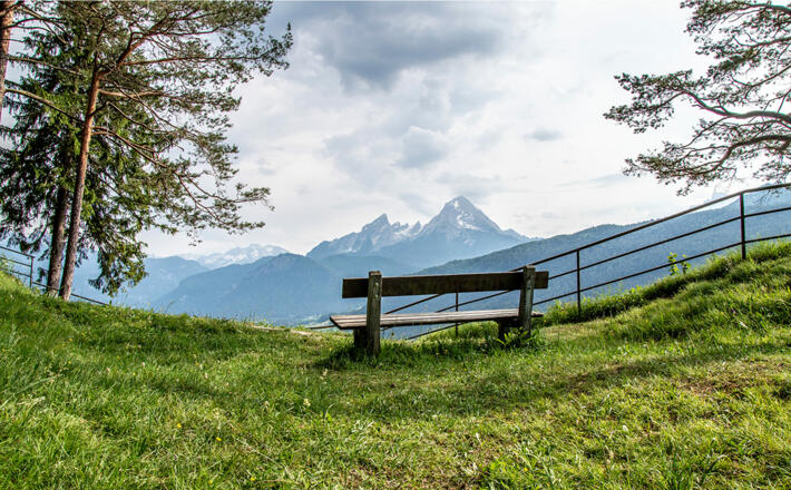 Kastensteinerwand: Aussichtspunkt mit Watzmannblick über Bischofswiesen