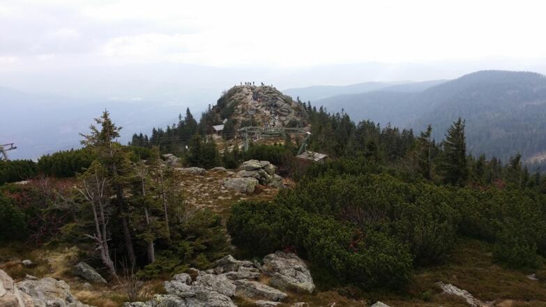 Blick vom Großen Arber auf Höhenplateau