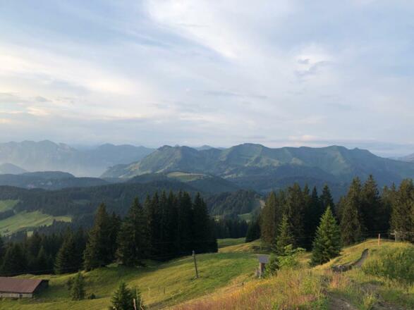 Vom Hochälpele Blick Richtung First und Mörzelspitze