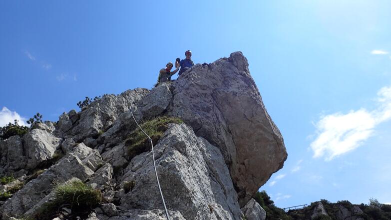 Am Ende des Klettersteiges