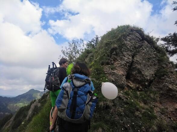 Kleine seilversicherte Kletterstelle