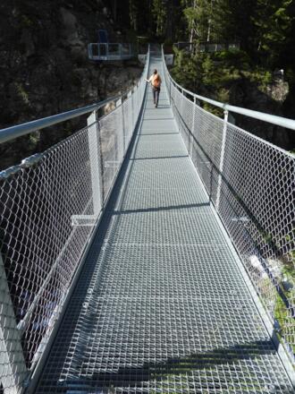 Hängebrücke beim Verwall-Stausee