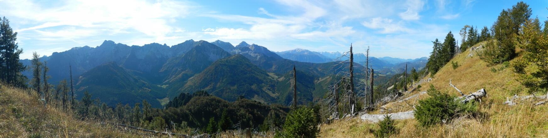 Blick vom Schwarzkogel auf die Haller Mauern