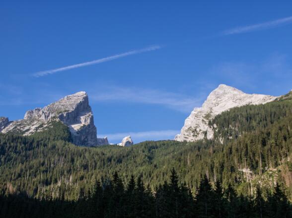 erster Blick auf das Ziel: Kleiner Watzmann