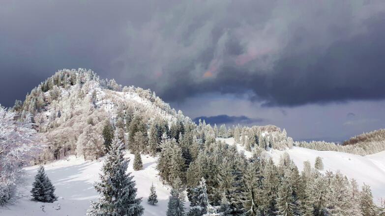 Rückblick Pfannstein, eigenartige Wolkenstimmung