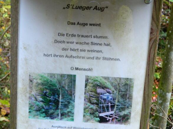 Tafel beim Lueger Aug