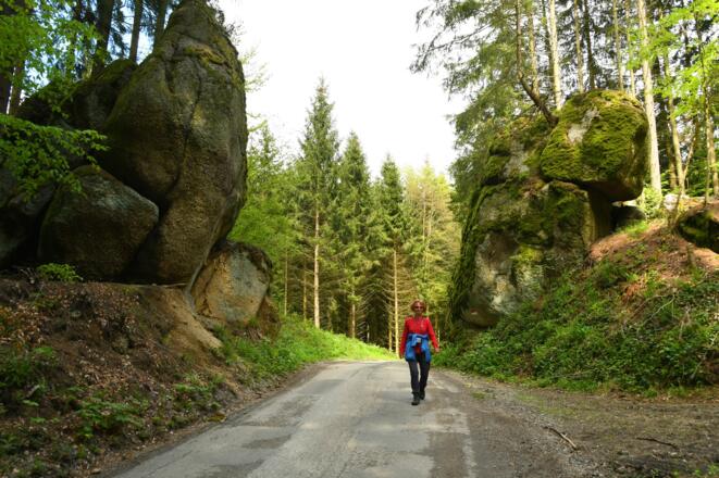 Immer wieder Felsformationen entlang des Ruttensteinweges