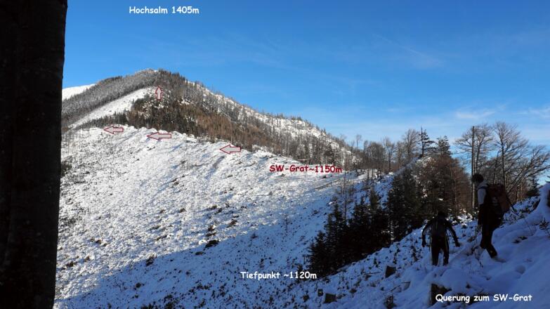 SW-Grat, Ende der Querung vom Saukogel