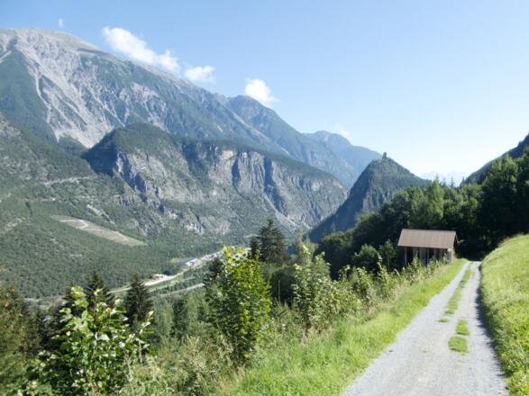 Fahrt nach Kronburg; Burgruine Kronburg