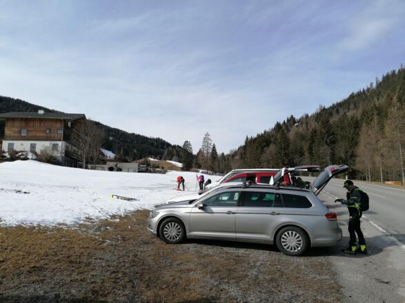 Parkplatz - Fageralm in Forstau bei ca. 940m