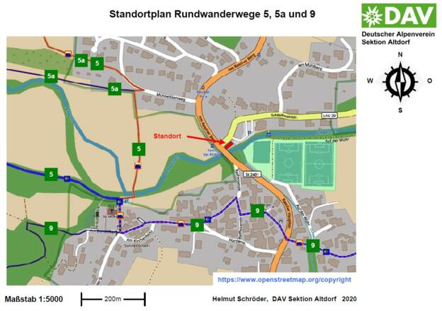 Standortplan in Rasch