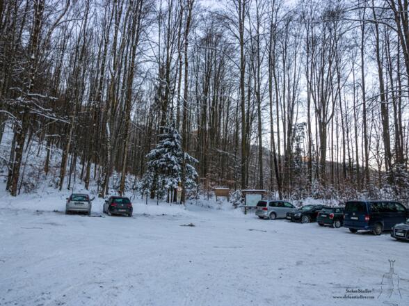Der große Wanderparkplatz Schweibern wird im Winter geräumt.
