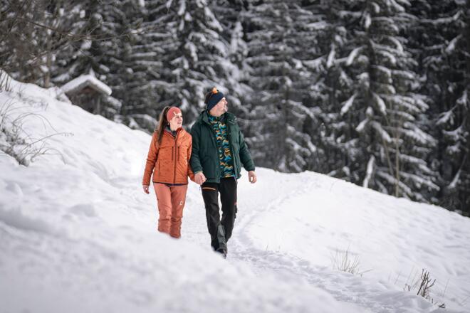 Winterwandern auf der Soleleitung im Bergsteigerdorf Ramsau
