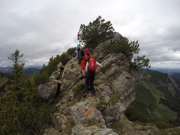 Kraxelei am Südwestgrat des Aiplspitz