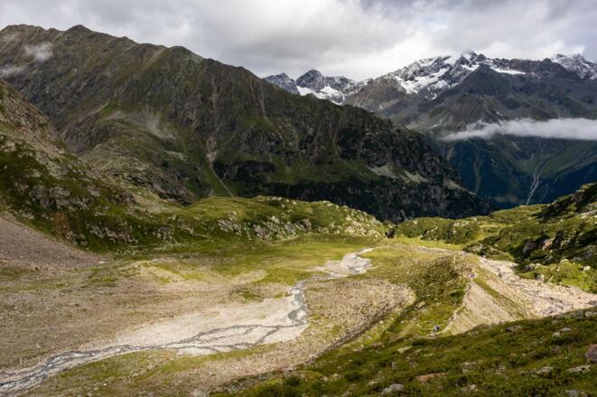 Eiszeitgeprägte Moränenlandschaft des Grünauferners