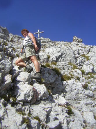 letzte Gipfelfelsen