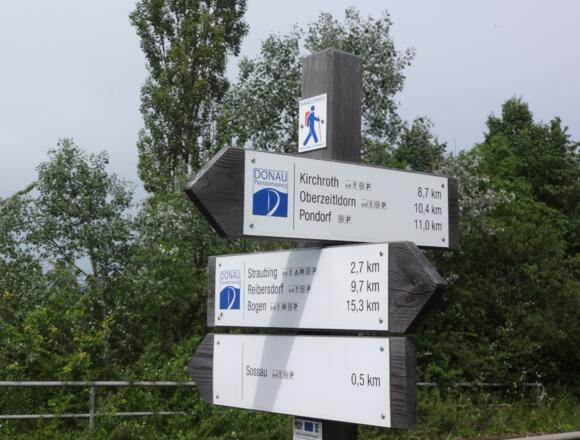 Wegmarkierung Donaupanoramaweg