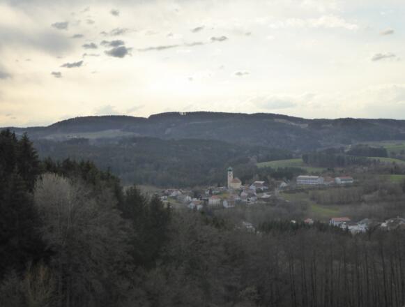 Blick hinab nach Stallwang