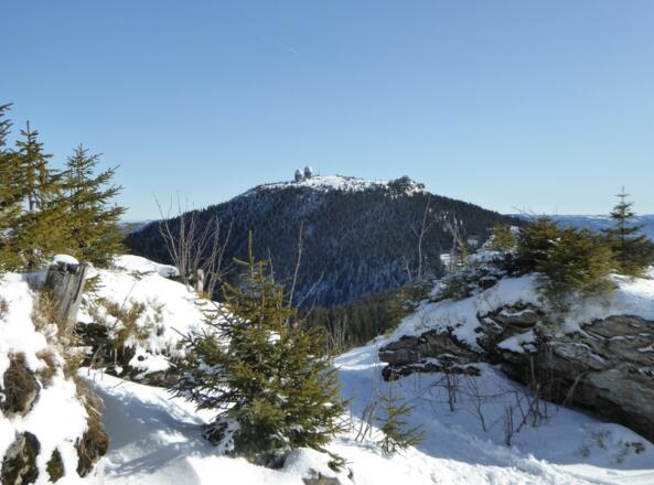 Blick vom Kleinen auf den Großen Arber