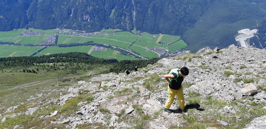 ... es "zieht" sich, bis man ...