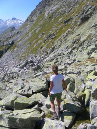 Querung der Südflanke von Marchkarspitz und Brunnkogel