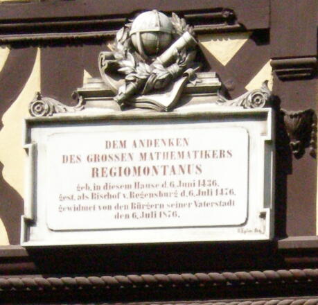 Gedenktafel an Regiomontanus