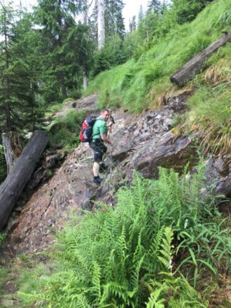 "Rachelsteig" - sogar mit kleiner Drahtseilsicherung