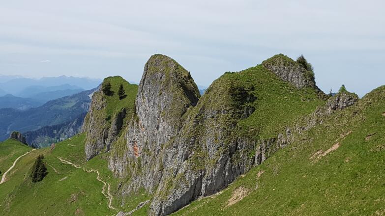 Blick zum Rotwandkopf (mittlerer Gipfel)