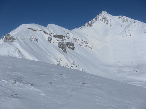 Große Kesselspitze vom Wintergipfel der Sichelwand