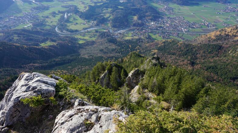 Blick vom Hochlerch runter auf Marquarstein
