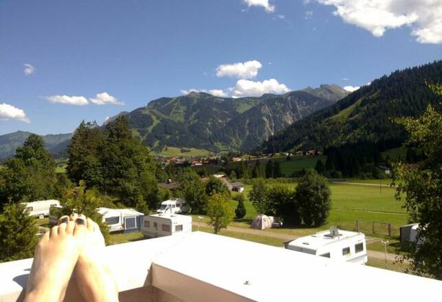 Aussicht vom Campinggebäude