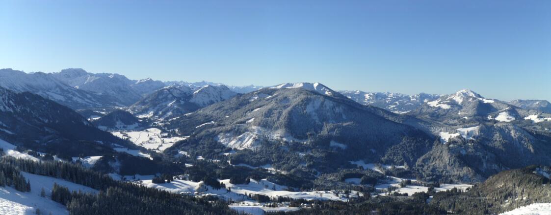 Wertacher Hörnle mit Blick in die Allgäuer Alpen