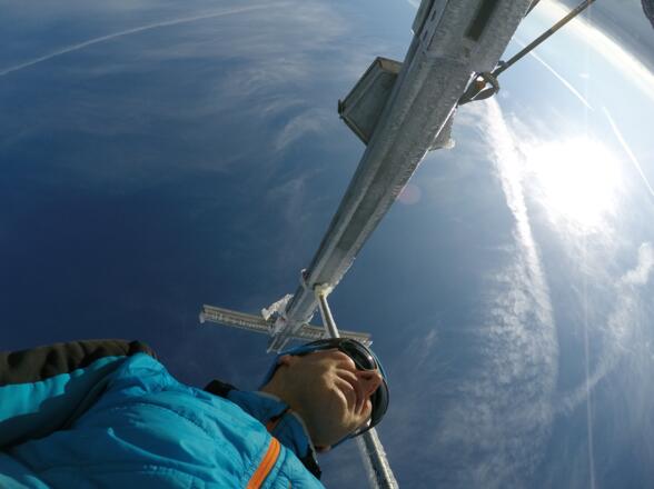 Stefan Stadler am Gipfelkreuz