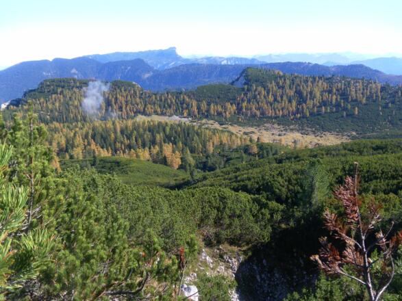 Blick zur Hirschwies (Sprengplatz) vor dem Alphorn