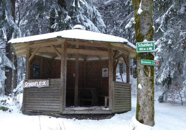 Wanderkreuzung Schuhfleck