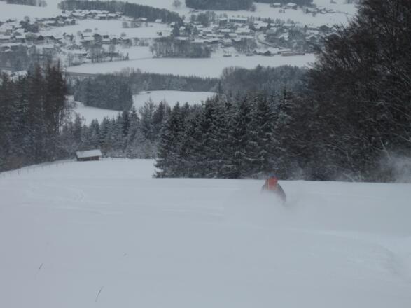 Pulverschnee, dass es nur so staubt