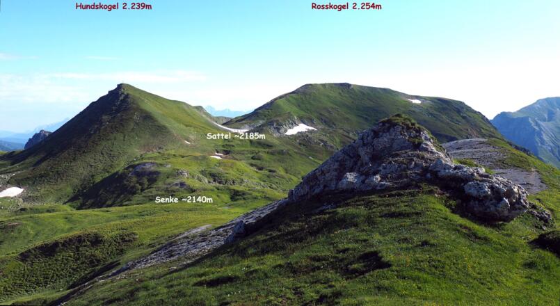 Übergang Hundskogel und Rosskogel