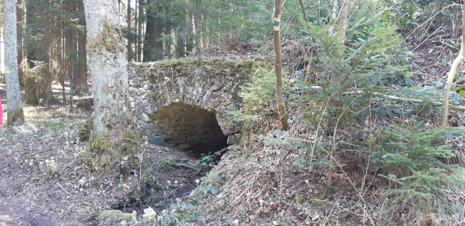 Überreste der Pferdeeisenbahn