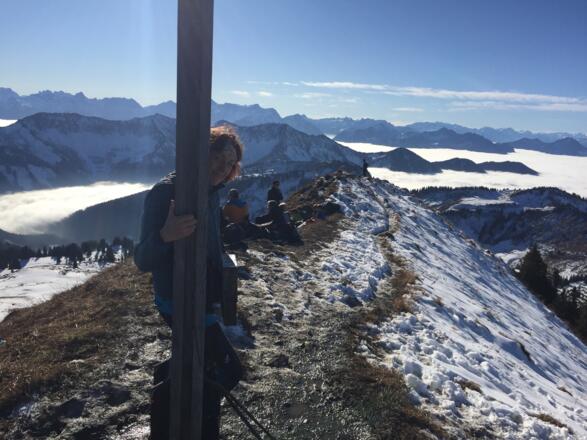 am Gipfel über dem Nebelmeer Ende November