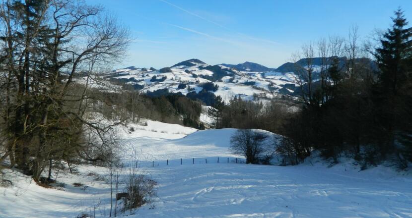 Blick nach Maria Neustift bei der Umkehr