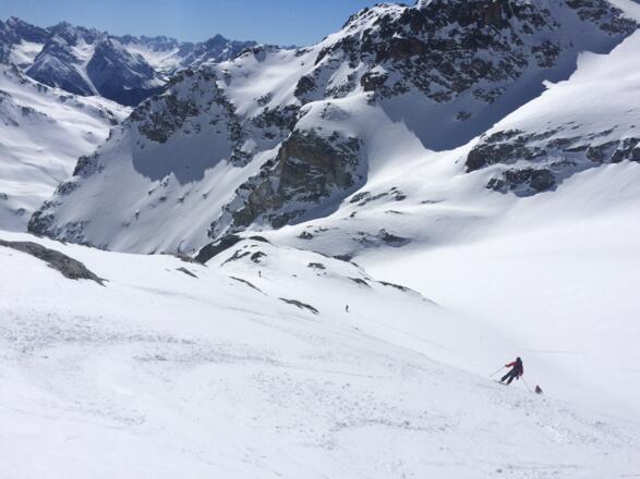 Abfahrt in Richtung Val Urschai